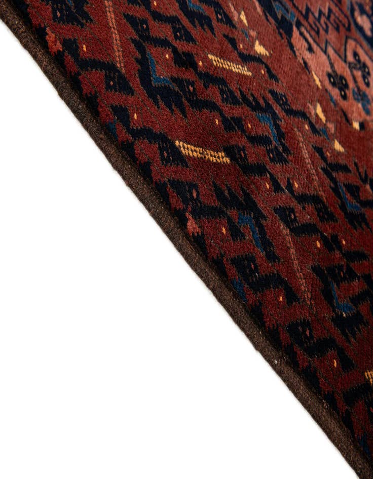 Detail image of  6' 5 x 9' 7  Hand Knotted Afghan Akhche Wool Rug