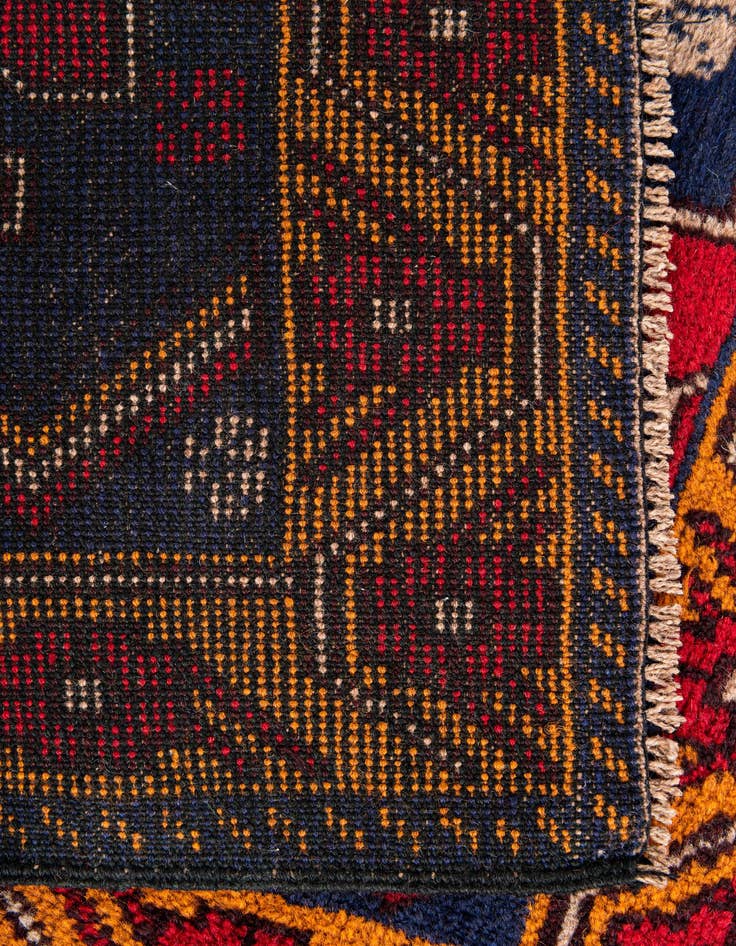 Detail image of  2' 10 x 4' 10  Hand Knotted Balouch Persian Wool Rug