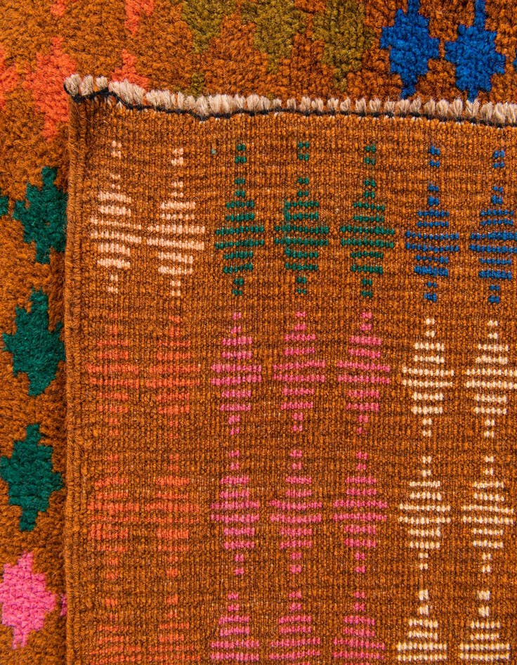 Detail image of  4' 10 x 6' 9  Hand Knotted Balouch Wool Rug