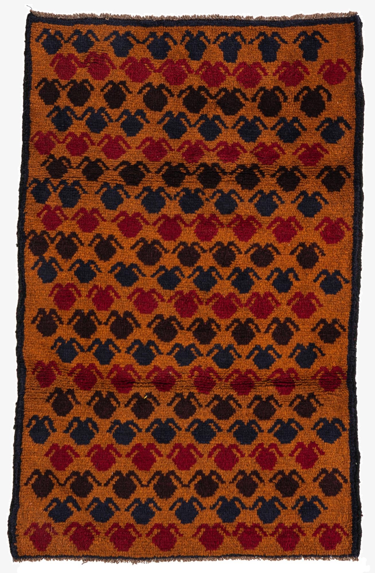  3' x 4' 8  Hand Knotted Balouch Persian Wool Rug