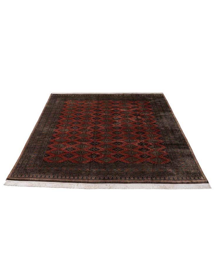 Detail image of  8' 5 x 10' 2  Hand Knotted Bokhara Oriental Wool Rug