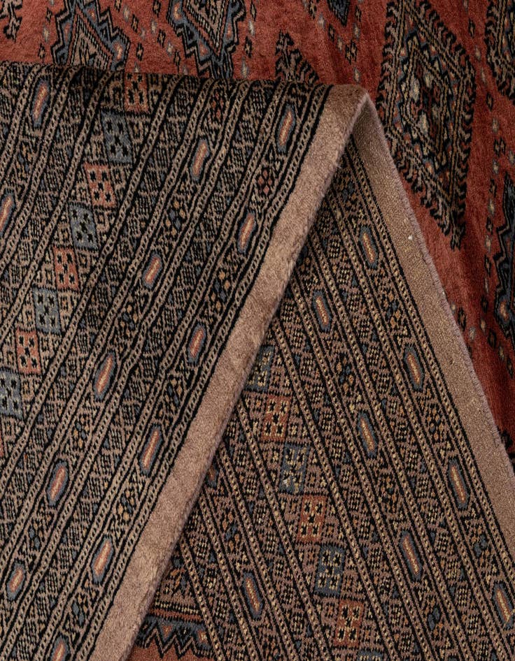 Detail image of  8' 5 x 10' 2  Hand Knotted Bokhara Oriental Wool Rug