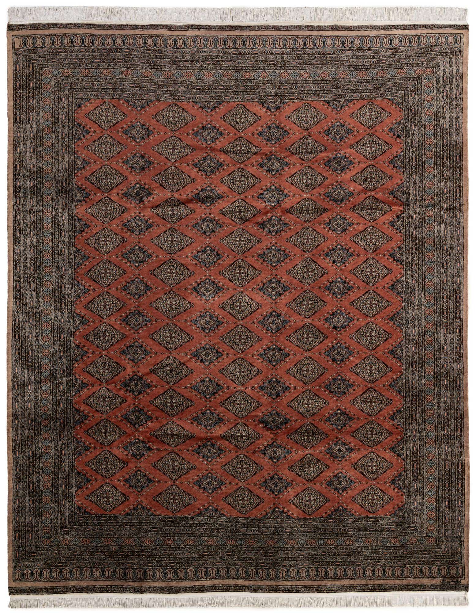 Primary image  8' 5 x 10' 2  Hand Knotted Bokhara Oriental Wool Rug