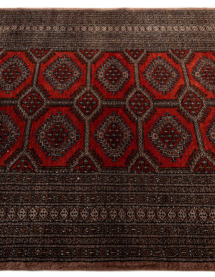 Detail image of  4' 3 x 6' 6  Hand Knotted Bokhara Oriental Wool Rug