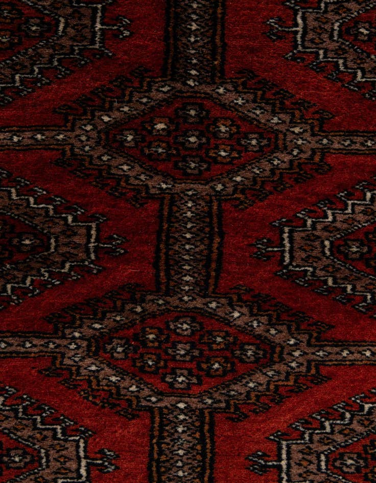 Detail image of  4' 3 x 6' 6  Hand Knotted Bokhara Oriental Wool Rug