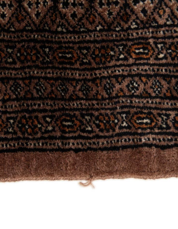 Detail image of  4' 3 x 6' 6  Hand Knotted Bokhara Oriental Wool Rug
