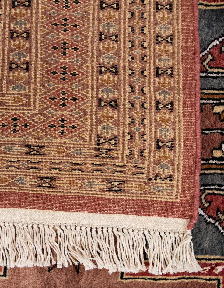 Detail image of  4' 3 x 5' 11  Hand Knotted Bokhara Oriental Rug