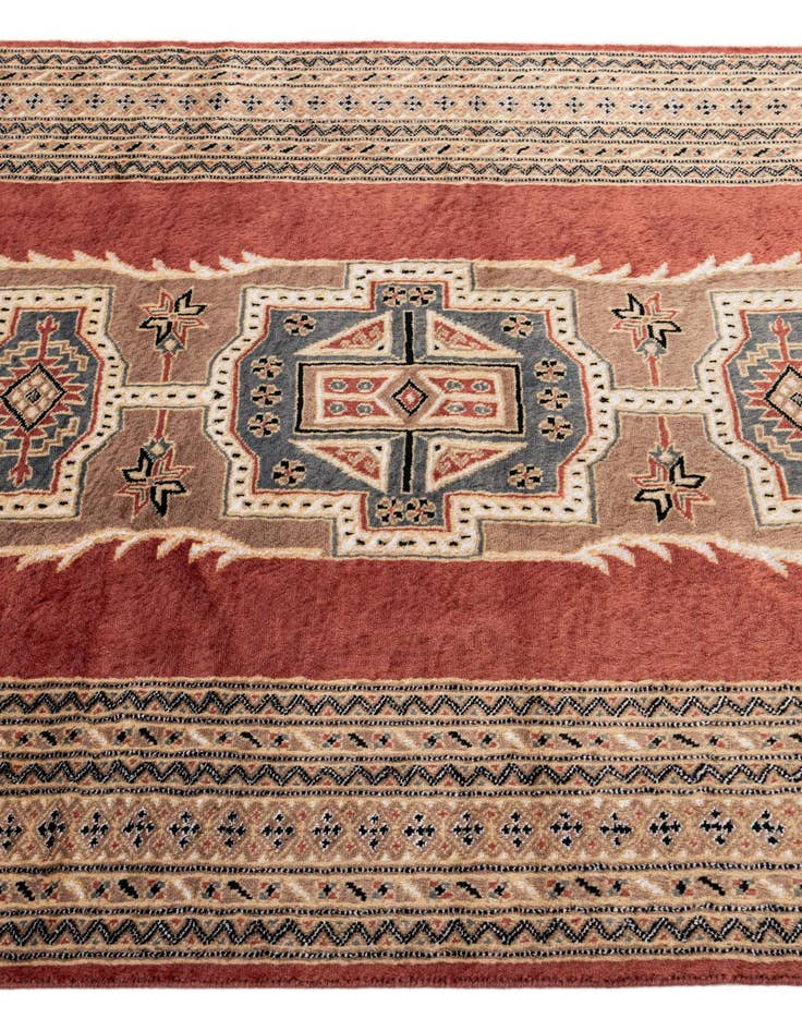 Detail image of  4' 5 x 6' 2  Hand Knotted Bokhara Oriental Rug