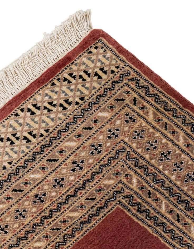 Detail image of  4' 5 x 6' 2  Hand Knotted Bokhara Oriental Rug