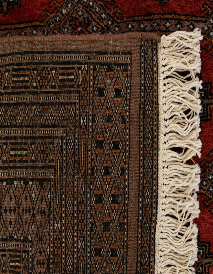 Detail image of  4' 1 x 6' 1  Hand Knotted Bokhara Oriental Wool Rug