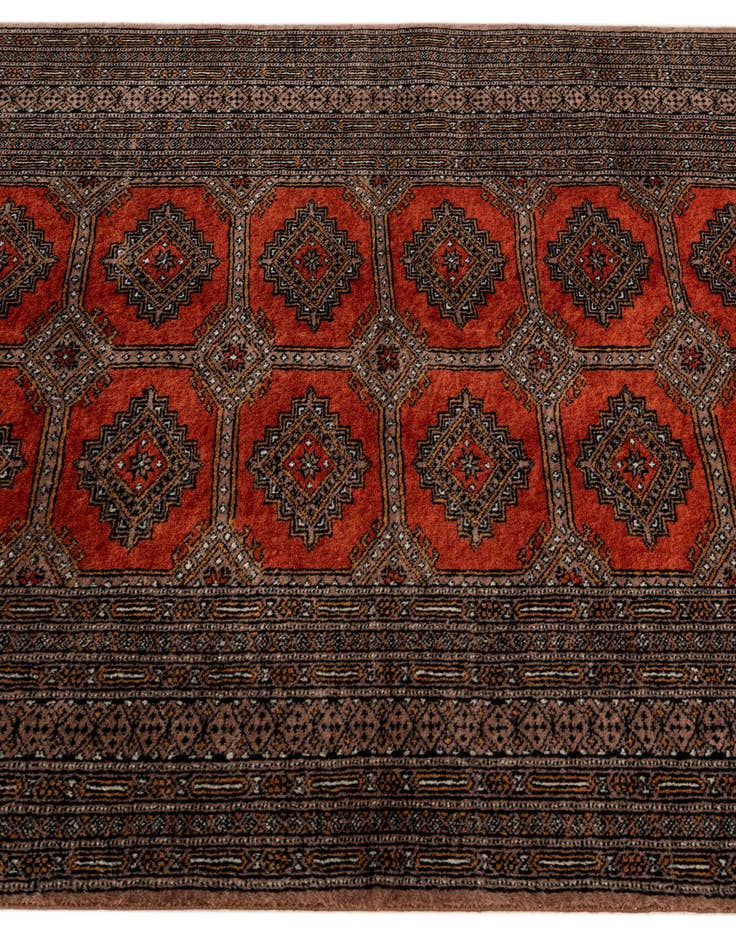 Detail image of  4' 1 x 6' 1  Hand Knotted Bokhara Oriental Wool Rug