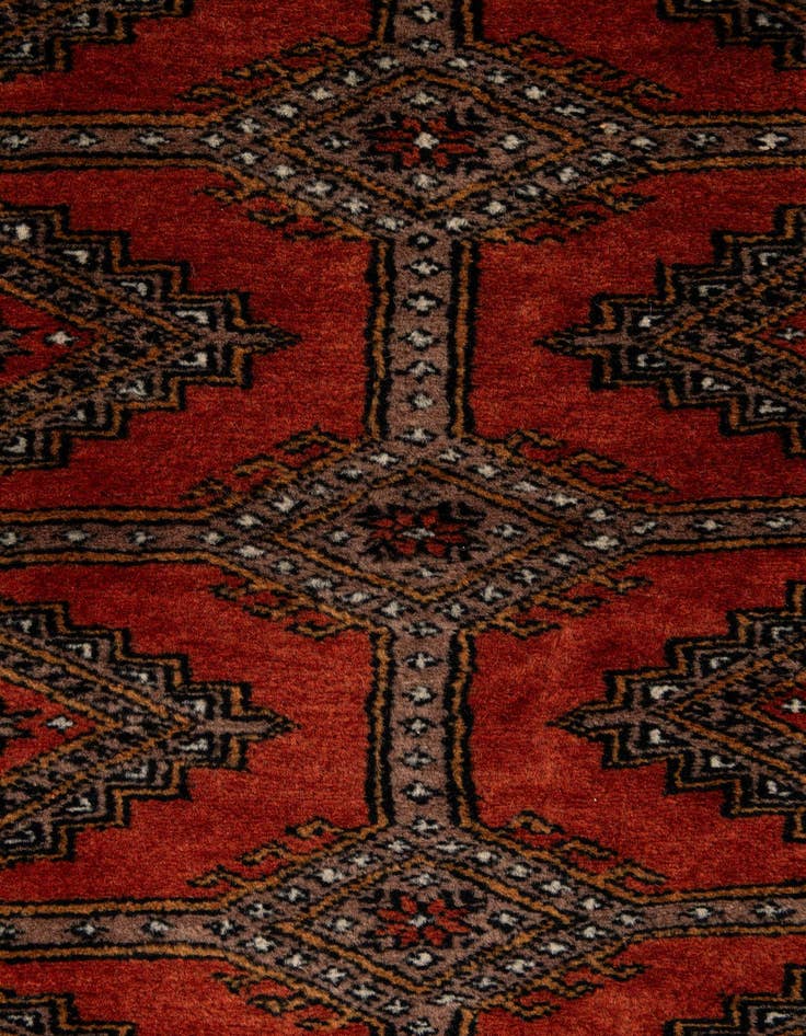 Detail image of  4' 1 x 6' 1  Hand Knotted Bokhara Oriental Wool Rug