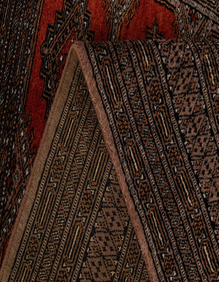 Detail image of  4' 1 x 6' 1  Hand Knotted Bokhara Oriental Wool Rug