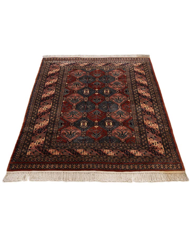 Detail image of  4' 4 x 6' 4  Hand Knotted Bokhara Oriental Wool Rug