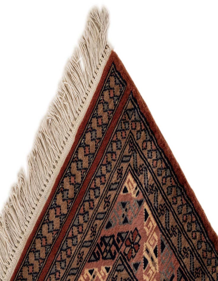 Detail image of  4' 4 x 6' 4  Hand Knotted Bokhara Oriental Wool Rug