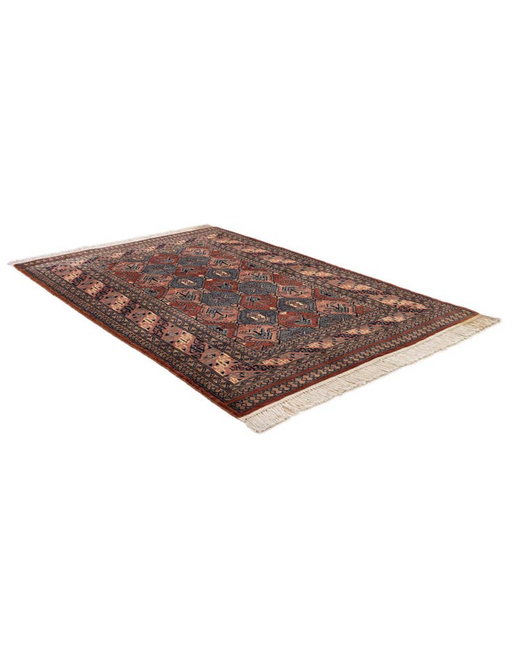 Detail image of  4' 4 x 6' 4  Hand Knotted Bokhara Oriental Wool Rug