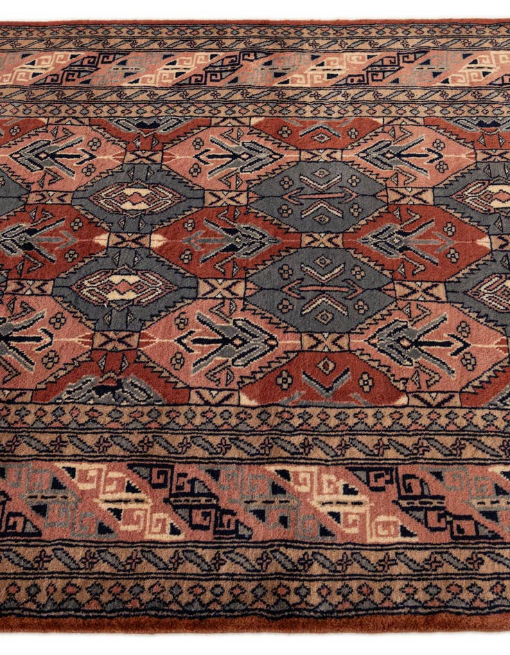 Detail image of  4' 4 x 6' 4  Hand Knotted Bokhara Oriental Wool Rug