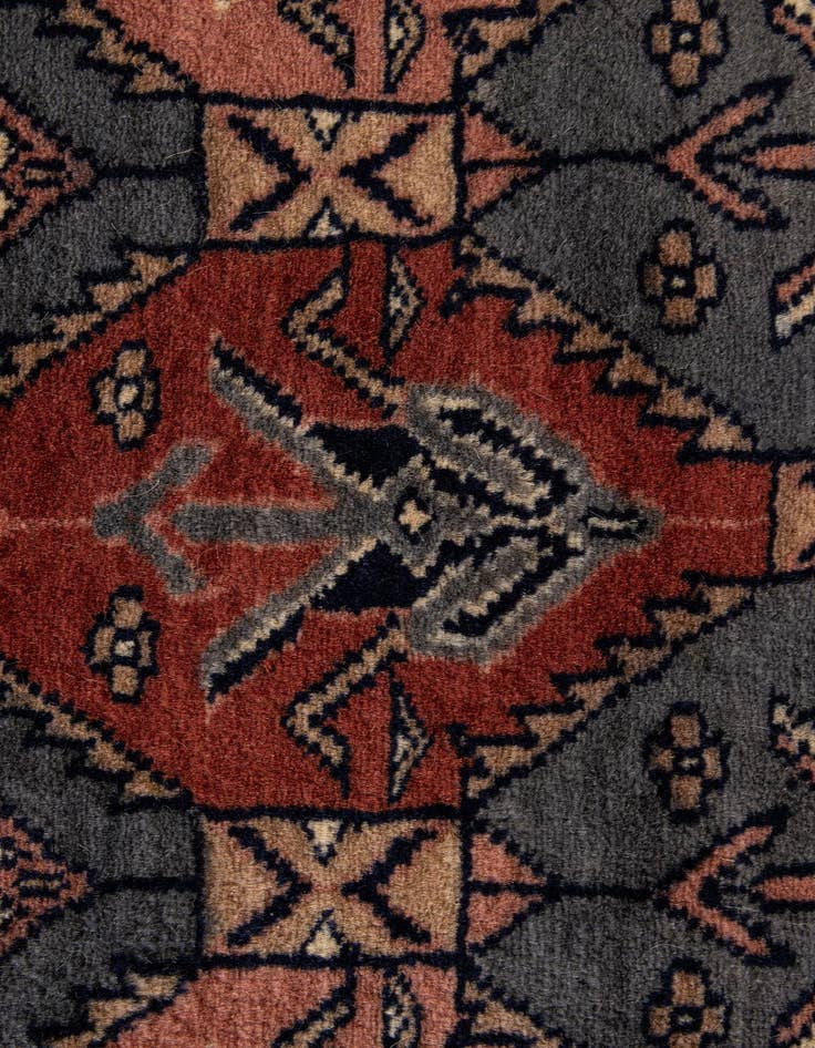 Detail image of  4' 4 x 6' 4  Hand Knotted Bokhara Oriental Wool Rug