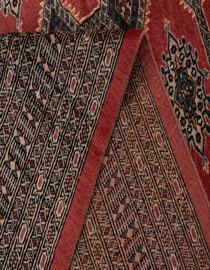 Detail image of  8' 2 x 10' 8  Hand Knotted Bokhara Oriental Wool Rug