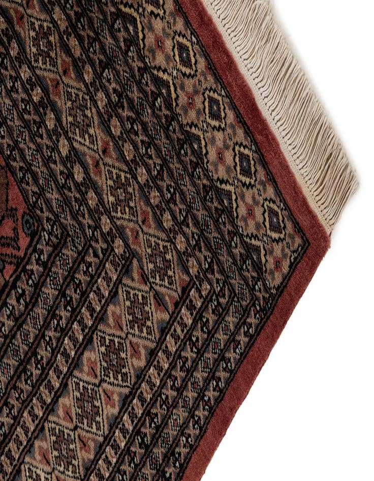 Detail image of  8' 1 x 10' 11  Hand Knotted Bokhara Oriental Wool Rug