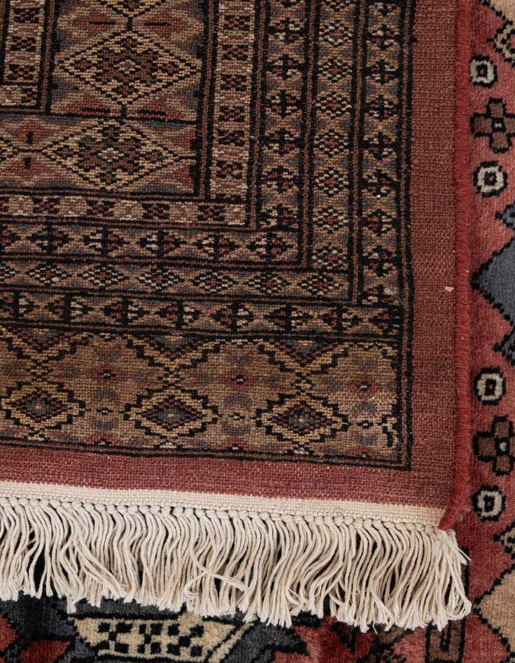 Detail image of  8' 1 x 10' 11  Hand Knotted Bokhara Oriental Wool Rug