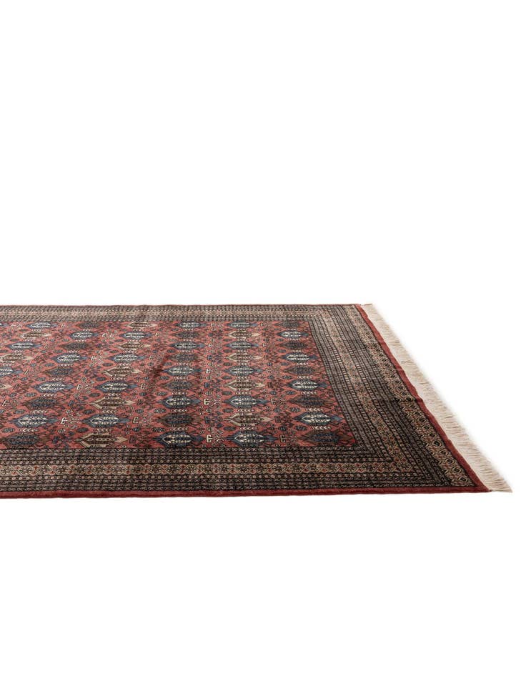 Detail image of  8' 1 x 10' 11  Hand Knotted Bokhara Oriental Wool Rug