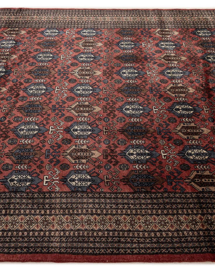 Detail image of  8' 1 x 10' 11  Hand Knotted Bokhara Oriental Wool Rug
