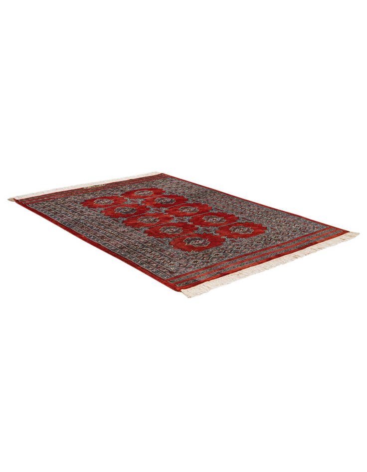 Detail image of  4' 2 x 5' 9  Hand Knotted Bokhara Oriental Wool Rug