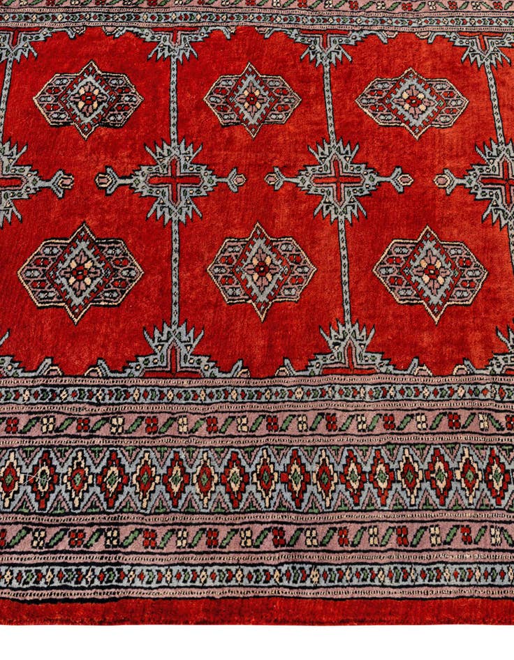 Detail image of  4' 2 x 5' 9  Hand Knotted Bokhara Oriental Wool Rug