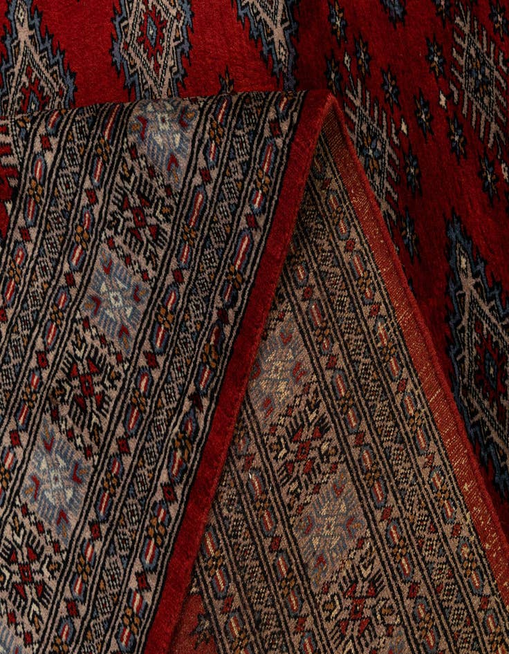 Detail image of  7' 4 x 9' 8  Hand Knotted Bokhara Oriental Wool Rug