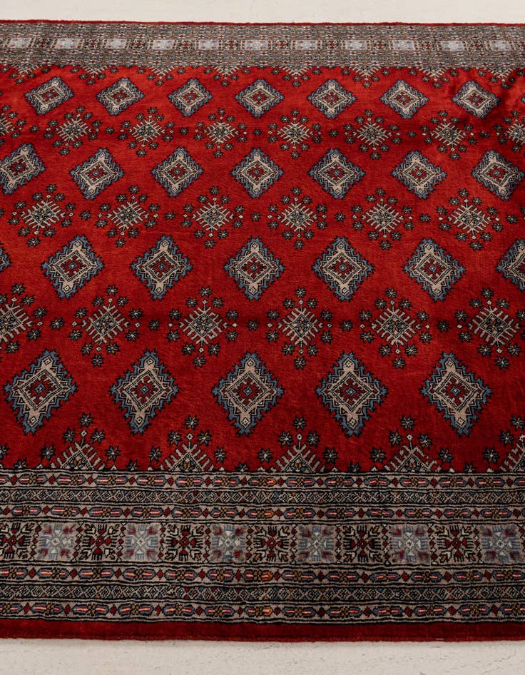 Detail image of  7' 4 x 9' 8  Hand Knotted Bokhara Oriental Wool Rug