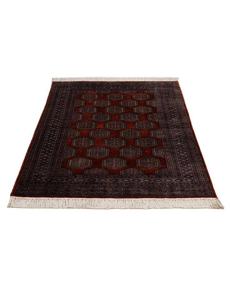 Detail image of  4' x 5' 3  Hand Knotted Bokhara Oriental Wool Rug