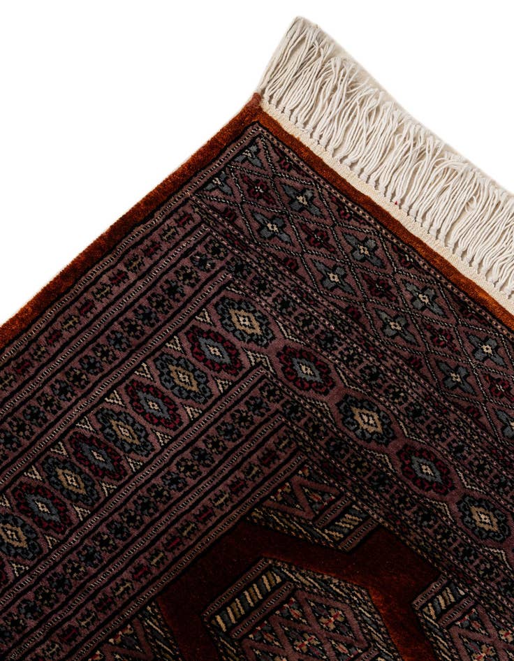 Detail image of  4' x 5' 3  Hand Knotted Bokhara Oriental Wool Rug