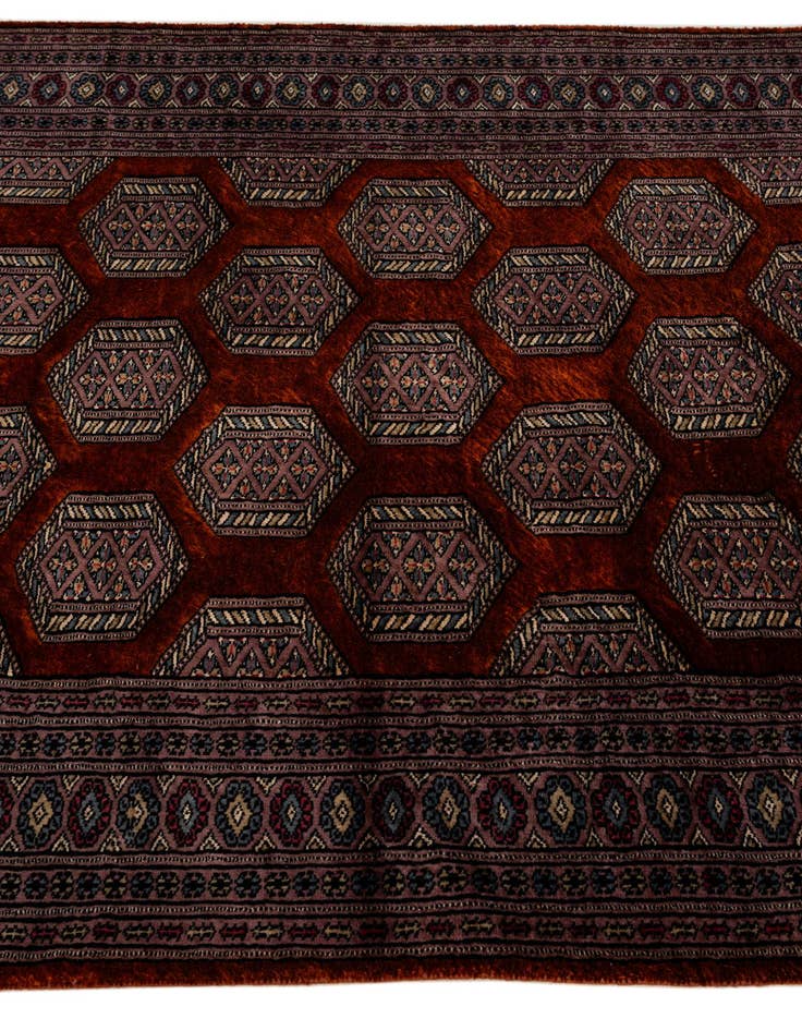 Detail image of  4' x 5' 3  Hand Knotted Bokhara Oriental Wool Rug