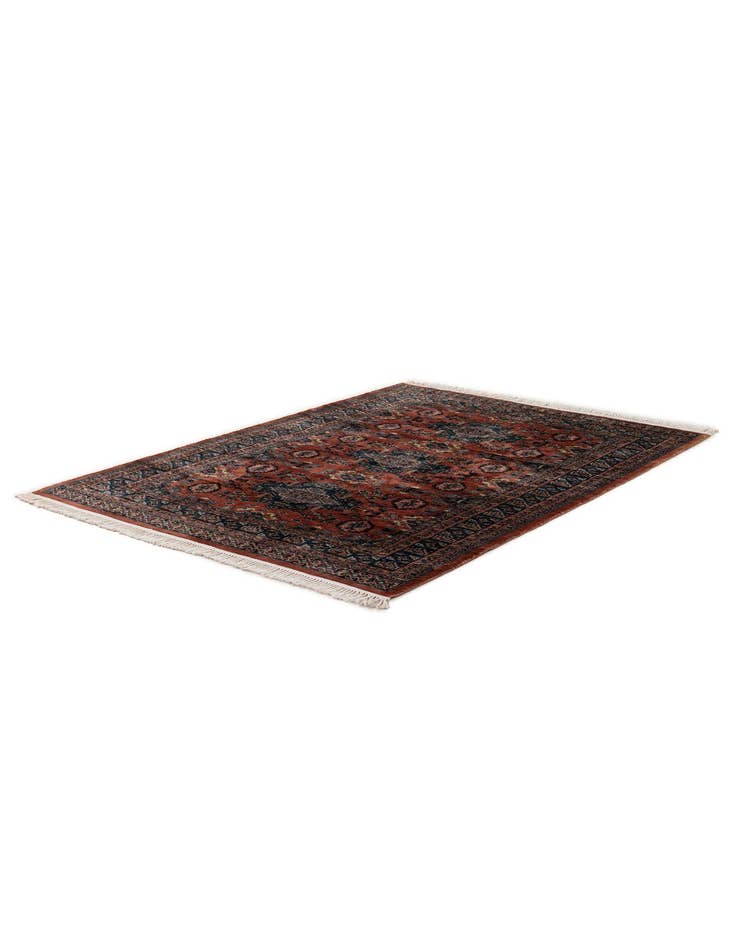 Detail image of  4' 5 x 6' 2  Hand Knotted Bokhara Oriental Wool Rug