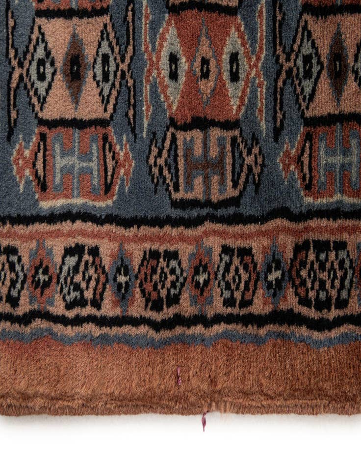 Detail image of  4' 3 x 5' 8  Hand Knotted Bokhara Oriental Wool Rug