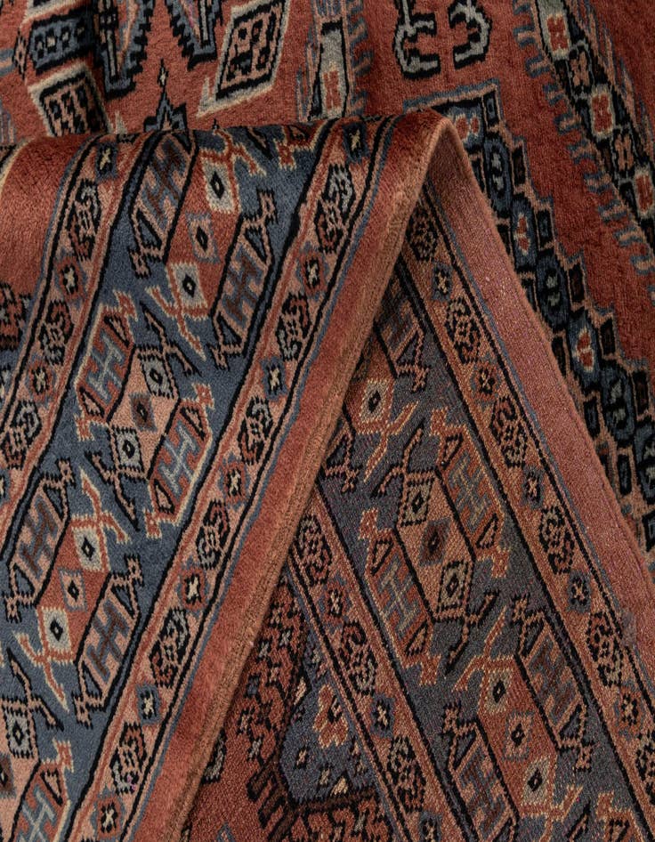 Detail image of  4' 3 x 5' 8  Hand Knotted Bokhara Oriental Wool Rug