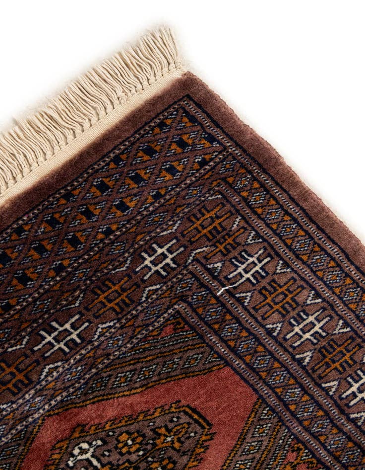 Detail image of  2' x 3'  Hand Knotted Bokhara Oriental Wool Rug