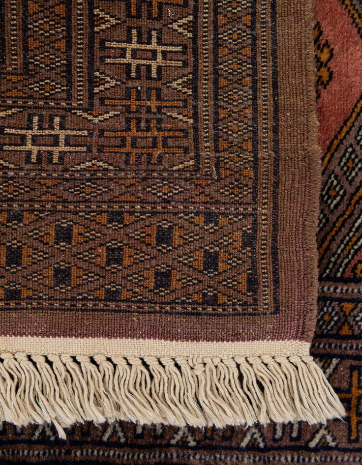 Detail image of  2' x 3'  Hand Knotted Bokhara Oriental Wool Rug