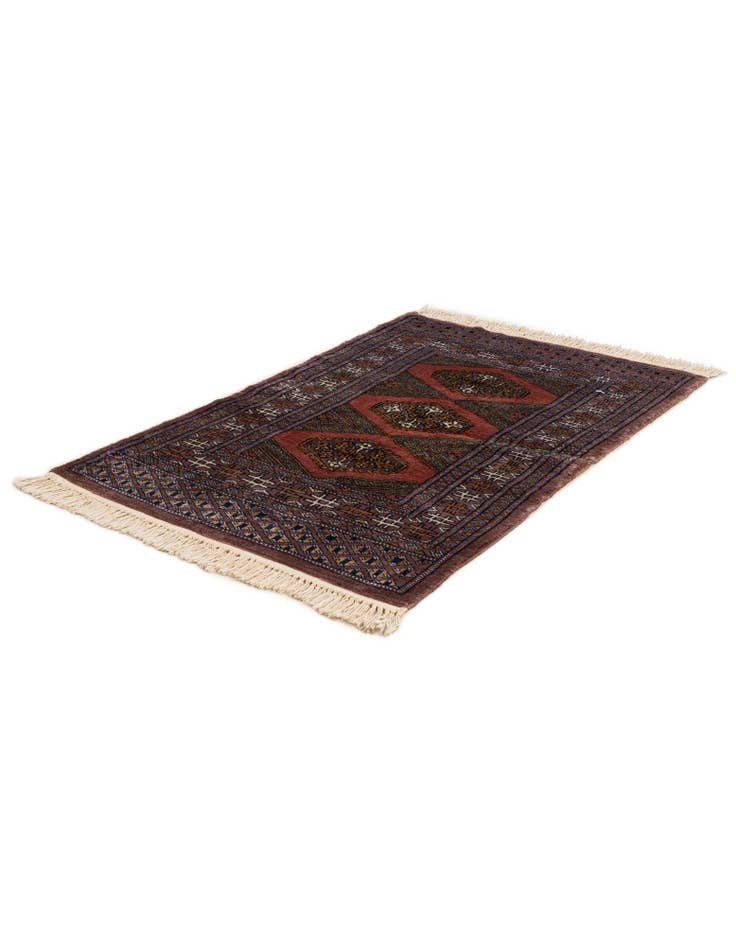 Detail image of  2' x 3'  Hand Knotted Bokhara Oriental Wool Rug