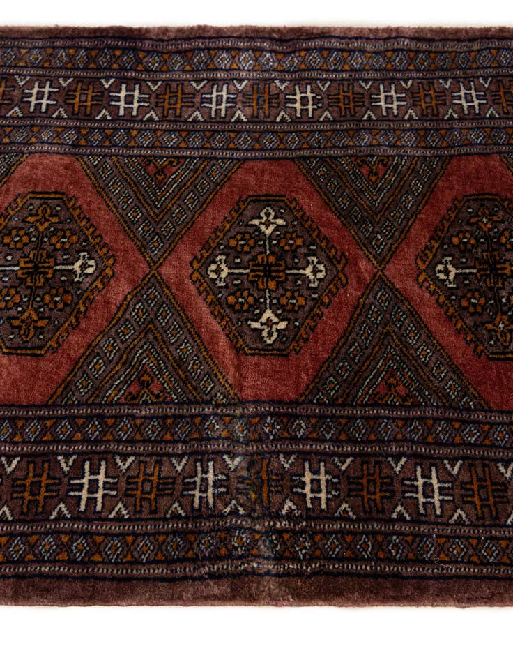 Detail image of  2' x 3'  Hand Knotted Bokhara Oriental Wool Rug