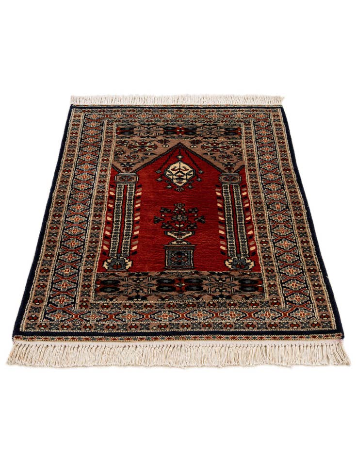 Detail image of  2' 8 x 4'  Hand Knotted Bokhara Oriental Wool Rug