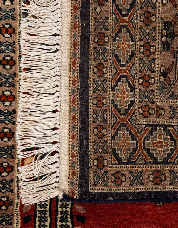 Detail image of  2' 8 x 4'  Hand Knotted Bokhara Oriental Wool Rug