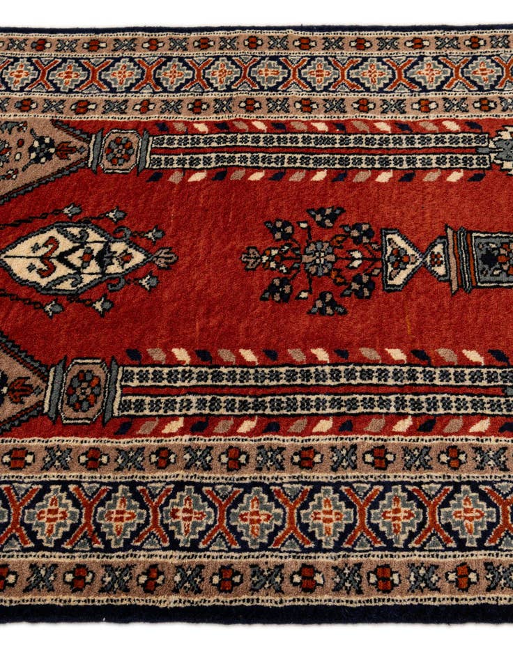 Detail image of  2' 8 x 4'  Hand Knotted Bokhara Oriental Wool Rug