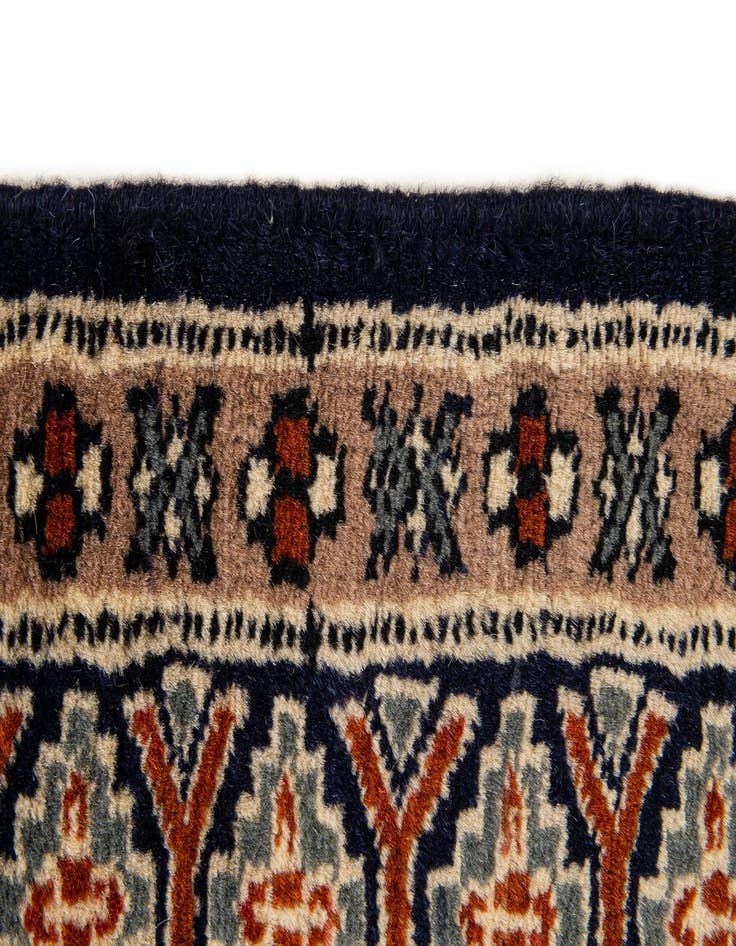 Detail image of  2' 8 x 4'  Hand Knotted Bokhara Oriental Wool Rug