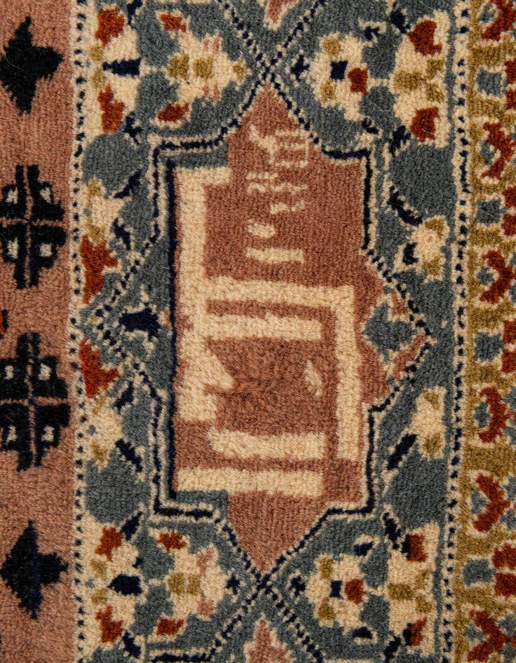 Detail image of  2' 8 x 4' 6  Hand Knotted Bokhara Oriental Wool Rug