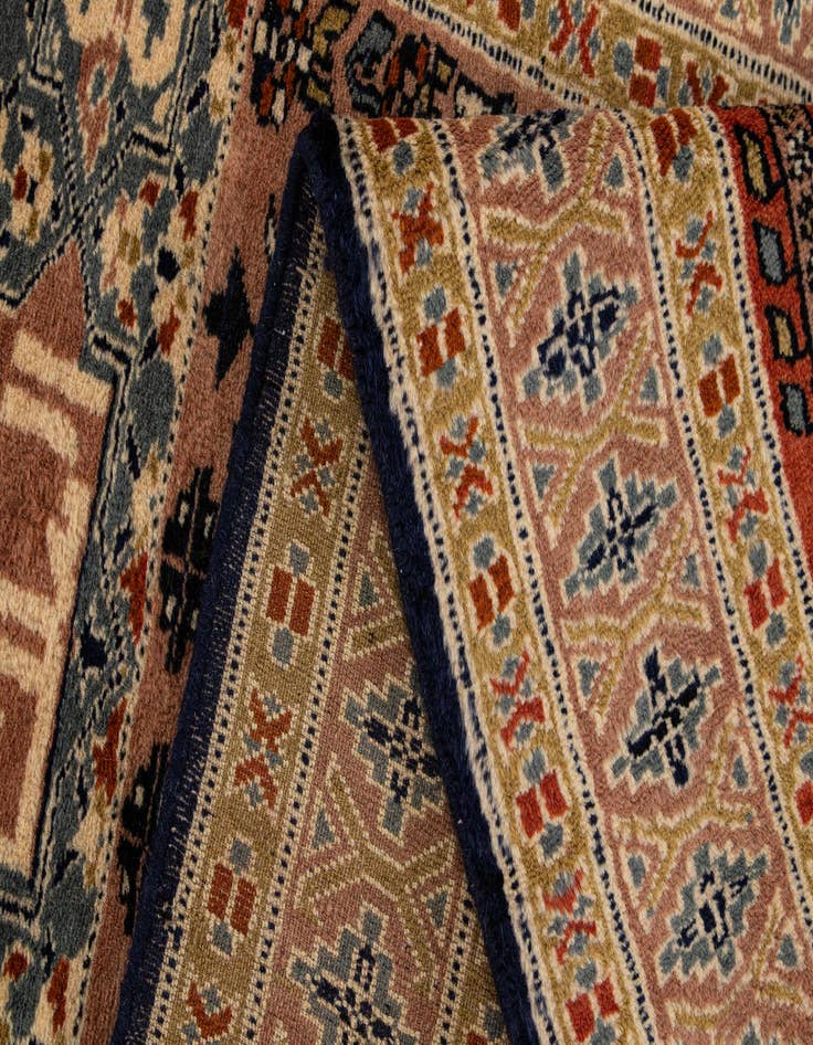 Detail image of  2' 8 x 4' 6  Hand Knotted Bokhara Oriental Wool Rug