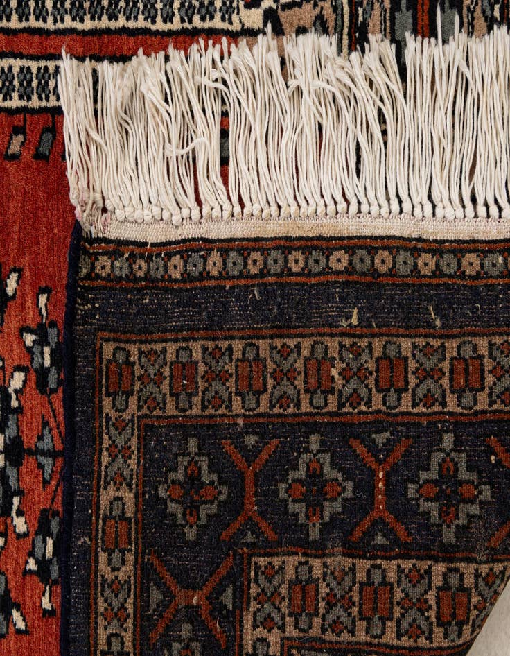 Detail image of  2' 7 x 4' 5  Hand Knotted Bokhara Oriental Wool Rug