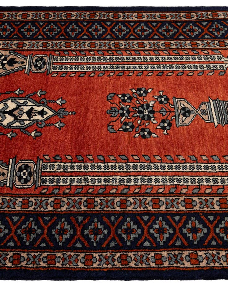 Detail image of  2' 7 x 4' 5  Hand Knotted Bokhara Oriental Wool Rug