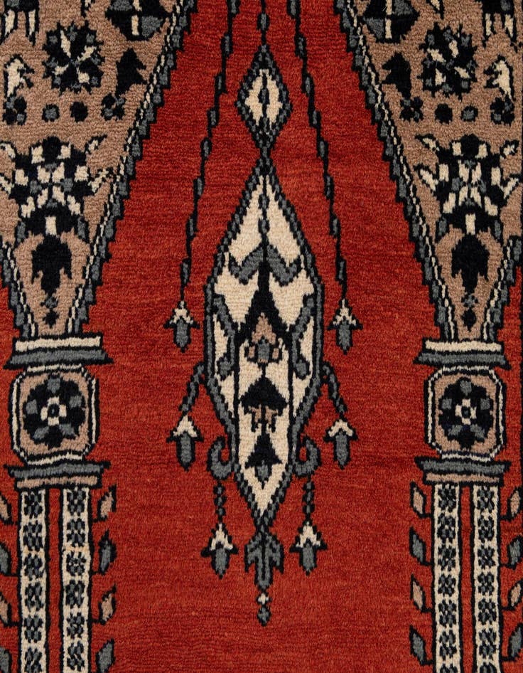 Detail image of  2' 7 x 4' 5  Hand Knotted Bokhara Oriental Wool Rug
